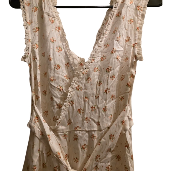 Doen Tahlia Silk Dress Midi Sleeveless Citrus Blossom Floral Print Size XS - Picture 6 of 16